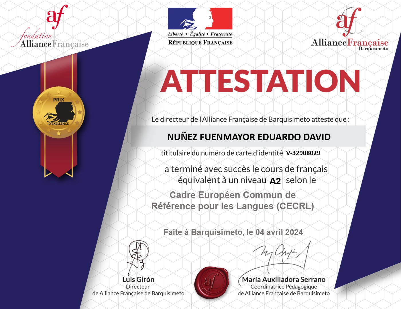 Certificado Francés A2